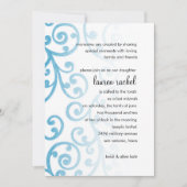 Bat Mitzvah Scroll Pattern Turquoise Kaart (Voorkant)
