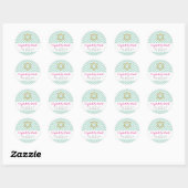 BAT MITZVAH SEAL chevron patroon gouden ster munt Ronde Sticker (Vel)