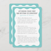 BAT MITZVAH service informatie advies mint grijs Kaart (Voorkant / Achterkant)