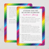 BAT MITZVAH service informatie advies regenboog Kaart (Voorkant / Achterkant)