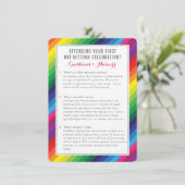 BAT MITZVAH service informatie advies regenboog Kaart (Staand voorkant)