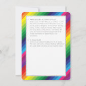 BAT MITZVAH service informatie advies regenboog Kaart (Achterkant)