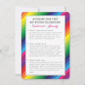 BAT MITZVAH service informatie advies regenboog Kaart (Voorkant)