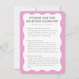 BAT MITZVAH service informatie advies roze grijs Kaart