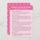 BAT MITZVAH service vraag antwoord advies roze Kaart (Voorkant / Achterkant)