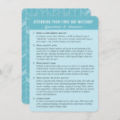 BAT MITZVAH service vraag en antwoord advies Kaart (Voorkant / Achterkant)