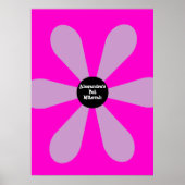 Bat Mitzvah Sign In Board Fun Flower Blue Roze Poster (Voorkant)