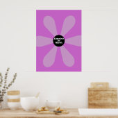 Bat Mitzvah Sign In Board Fun Flower Pink Poster (Keuken)