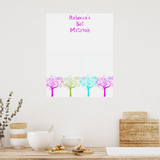 Bat Mitzvah Sign In Board Poster (Keuken)