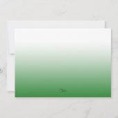 Bat Mitzvah Silver en Green Gradient Kaart (Achterkant)