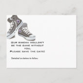 Bat Mitzvah Sneakers Briefkaart (Achterkant)