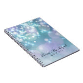 Bat Mitzvah Sparkle Blauw en Paars Notitieboek (Rechterzijde)