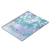 Bat Mitzvah Sparkle Blauw en Paars Notitieboek (Linkerzijde)