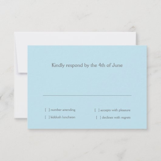 Bat Mitzvah Sparkle Blauw en Paars RSVP Kaartje (Achterkant)