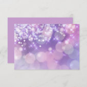 Bat Mitzvah Sparkle Licht Paars en Roze RSVP Kaartje (Voorkant / Achterkant)