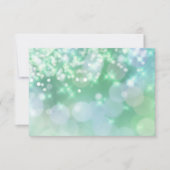 Bat Mitzvah Sparkle Lights Aqua RSVP Kaartje (Voorkant)