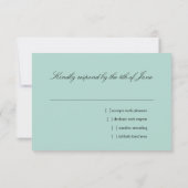 Bat Mitzvah Sparkle Lights Aqua RSVP Kaartje (Achterkant)