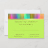 Bat Mitzvah Spectrum Stripes RSVP Kaartje (Voorkant)