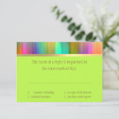 Bat Mitzvah Spectrum Stripes RSVP Kaartje (Staand voorkant)