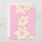 Bat Mitzvah Spure Gold Star van David op elke kleu Kaart (Achterkant)