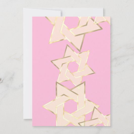 Bat Mitzvah Spure Gold Star van David op elke kleu Kaart (Achterkant)