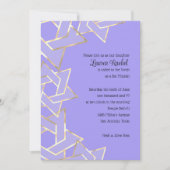 Bat Mitzvah Spure Gold Star van David op elke kleu Kaart (Voorkant)