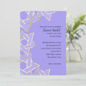 Bat Mitzvah Spure Gold Star van David op elke kleu Kaart (Staand voorkant)