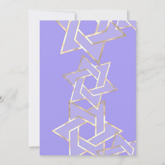 Bat Mitzvah Spure Gold Star van David op elke kleu Kaart (Achterkant)