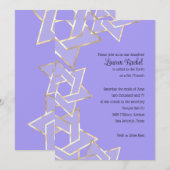 Bat Mitzvah Spure Gold Star van David op elke kleu Kaart (Voorkant / Achterkant)