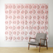 Bat Mitzvah Stap en Herhaal Roze Gouden Achtergron Wandkleed (In Situ (horizontaal))