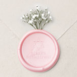 Bat Mitzvah Star Joods Meisje Simpel Roze Waxzegel Sticker<br><div class="desc">Een simpele envelop was een zegel voor een uitnodiging van de vleermuis mitswa,  met een ster van David boven de naam. De standaardkleur is roze,  de standaardnaam is Sarah.</div>