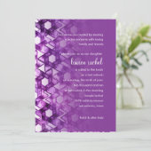 Bat Mitzvah Star van David Damask Kaart (Staand voorkant)