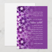 Bat Mitzvah Star van David Damask Kaart (Voorkant / Achterkant)