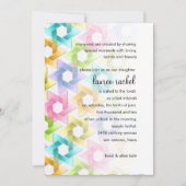 Bat Mitzvah Star van David Damask Kaart (Voorkant)