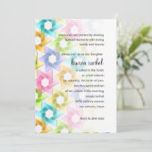 Bat Mitzvah Star van David Damask Kaart (Staand voorkant)