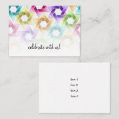 Bat Mitzvah Star van David Damask Reception Kaart (Voorkant / Achterkant)