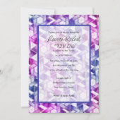 Bat Mitzvah Star van David Damask Roze Paarse Kaart (Voorkant)
