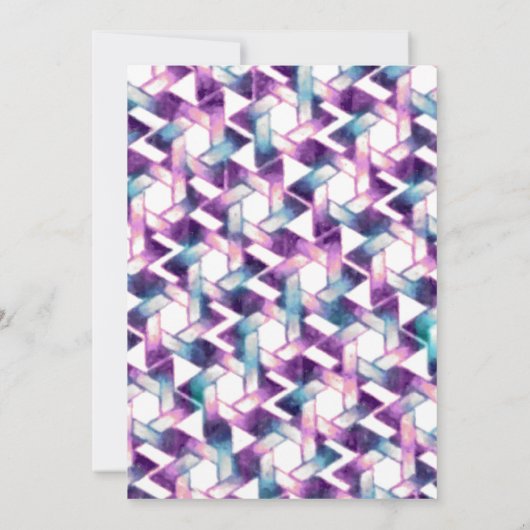 Bat Mitzvah Star van David Paarse en Blauwgroen Da Kaart (Achterkant)