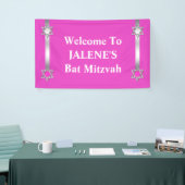 Bat mitzvah ster david roze spandoek (Beurs)