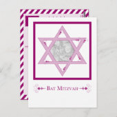 bat mitzvah ( ster van david elegance foto postcar briefkaart (Voorkant / Achterkant)