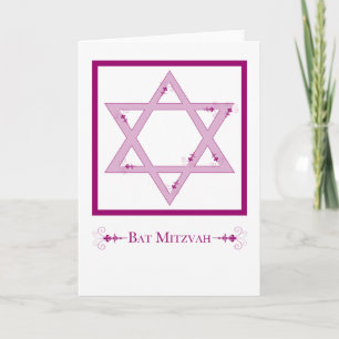 bat mitzvah ( ster van david elegance ) kaart