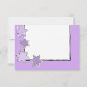 Bat Mitzvah sterren elke kleur RSVP Kaart (Achterkant)