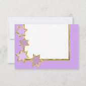 Bat Mitzvah sterren elke kleur RSVP Kaart (Achterkant)