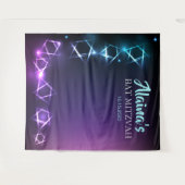 Bat Mitzvah Sterren Foto Booth Feest Achtergrond Wandkleed (Voorkant (horizontaal))