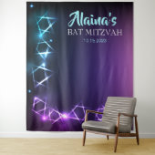 Bat Mitzvah-sterren Fotohokje Feest Achtergrond Wandkleed (In situ)