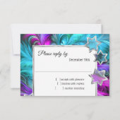 Bat Mitzvah sterren Kleurrijke Pastel tekening RSV Kaart (Voorkant)