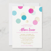 BAT MITZVAH stijlvolle confetti spot goud roze mun Kaart (Voorkant)