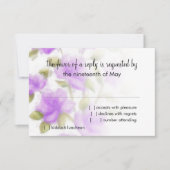Bat Mitzvah Sweet Azaleas RSVP Kaartje (Voorkant)