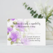 Bat Mitzvah Sweet Azaleas RSVP Kaartje (Staand voorkant)