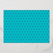 Bat Mitzvah Teal Boom des Levens Schrift Echte Gou Folie Uitnodiging (Achterkant)